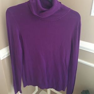 Purple turtleneck